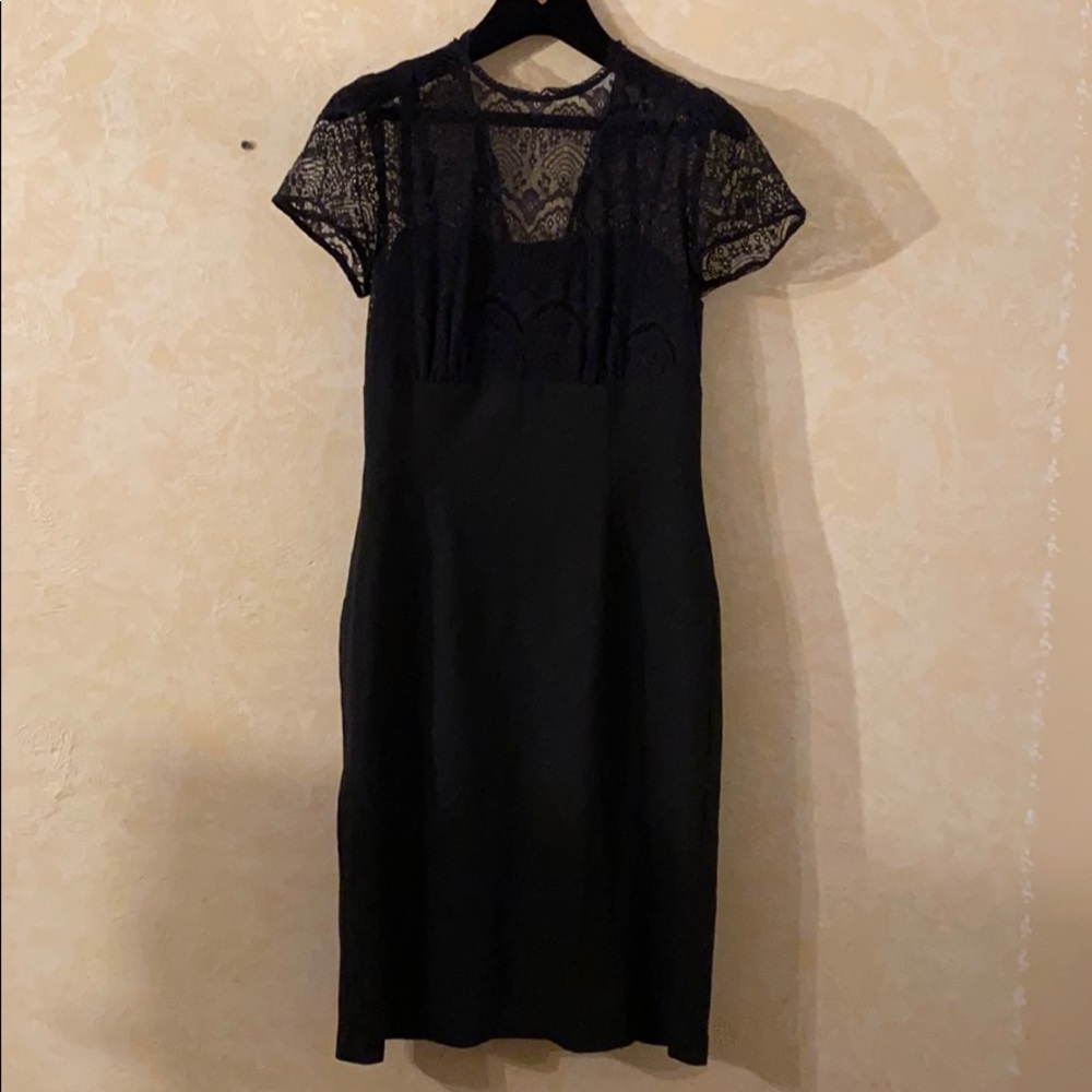 Black lace cap sleeve 2 empire waist